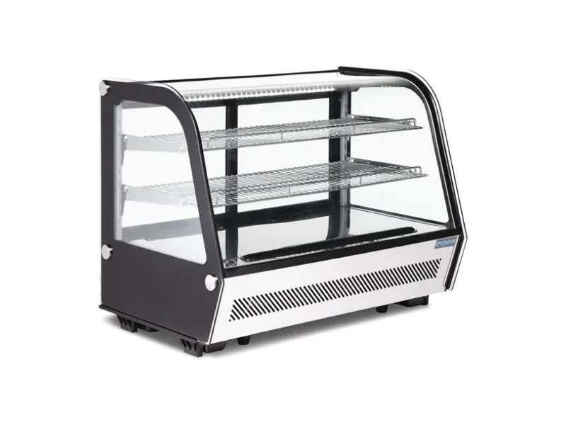 Polar G-Series Energy Efficient Countertop Food Display Fridge Black 160Ltr