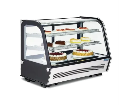 Polar G-Series Energy Efficient Countertop Food Display Fridge Black 160Ltr