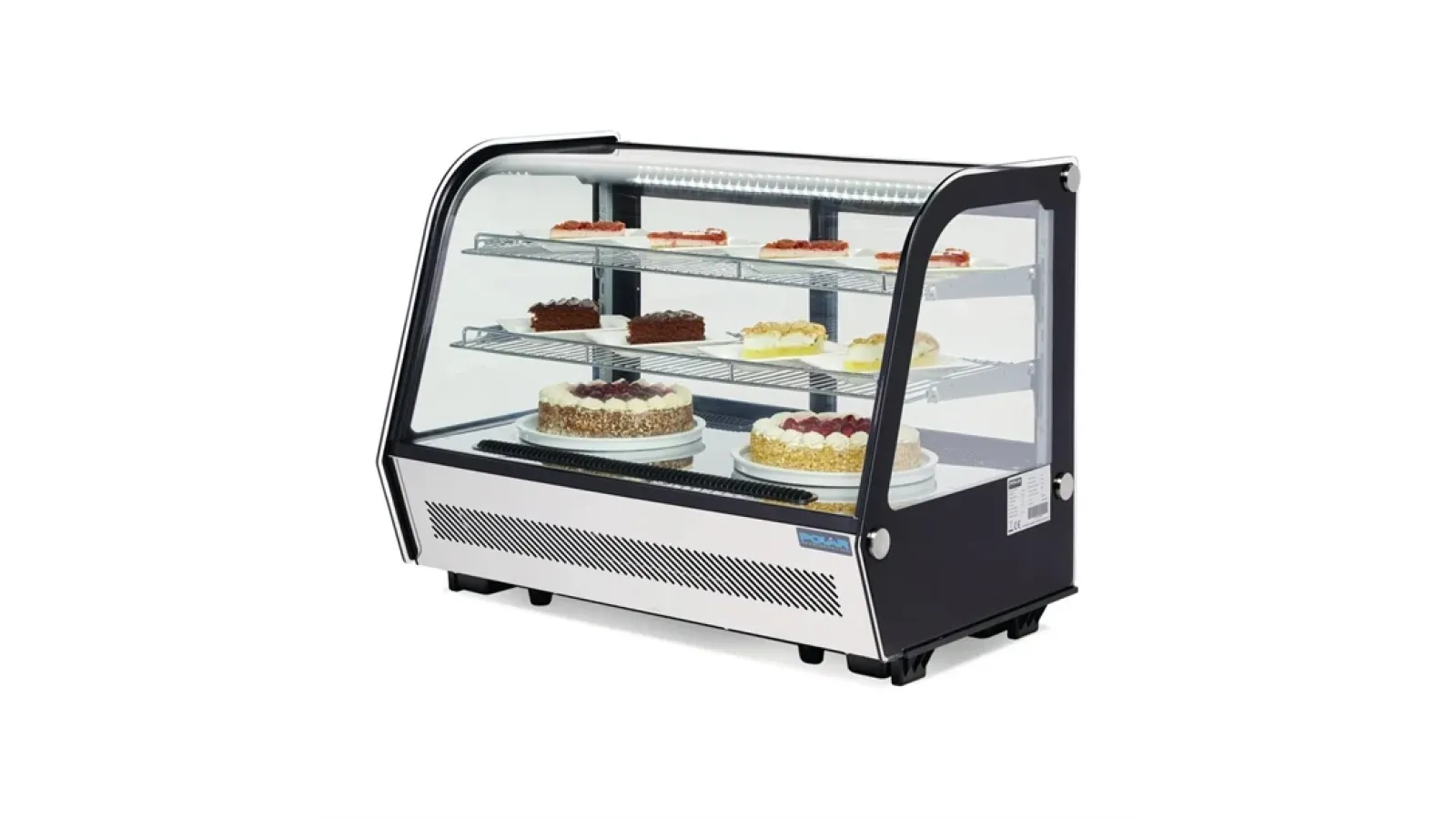 Polar G-Series Energy Efficient Countertop Food Display Fridge Black 160Ltr
