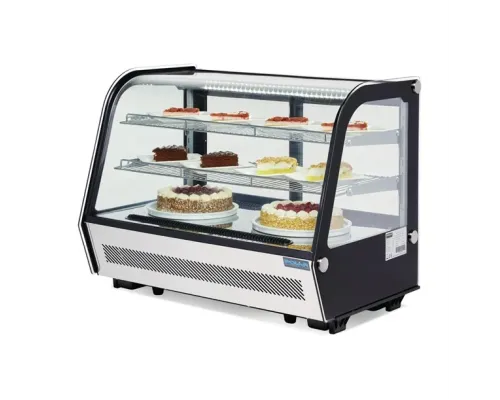 Polar G-Series Energy Efficient Countertop Food Display Fridge Black 160Ltr