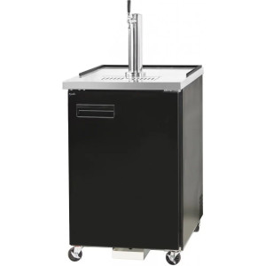 Prodis NTKC1 Single Door Black Single Tap Keg Cooler, 1 x 1/2 Keg