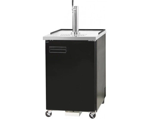 Prodis NTKC1 Single Door Black Single Tap Keg Cooler, 1 x 1/2 Keg