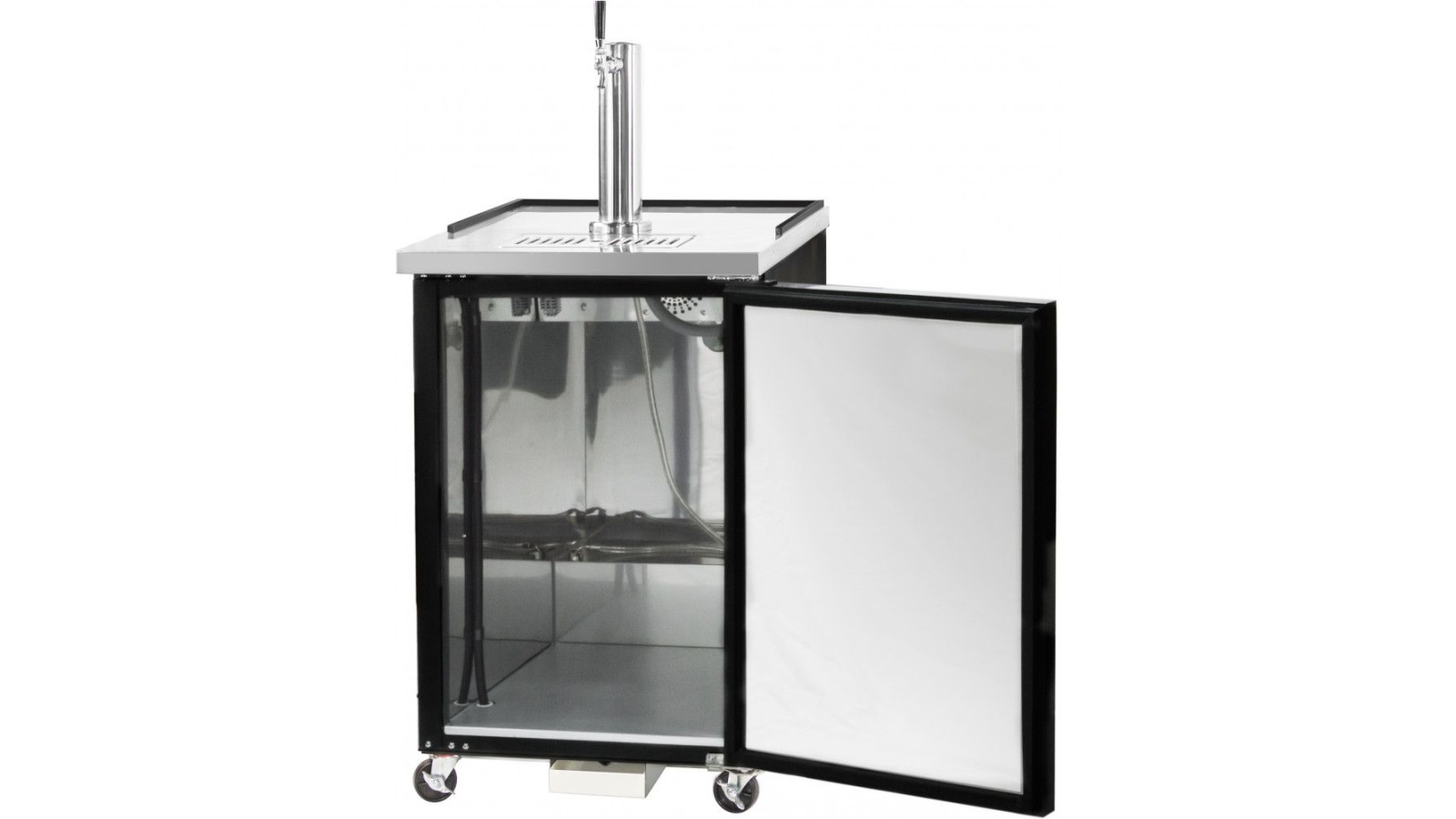 Prodis NTKC1 Single Door Black Single Tap Keg Cooler, 1 x 1/2 Keg