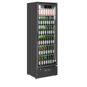 Sterling Pro Green SP110-BK Single Door Black Upright Bottle Cooler, 293 Litres