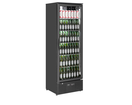 Sterling Pro Green SP110-BK Single Door Black Upright Bottle Cooler, 293 Litres