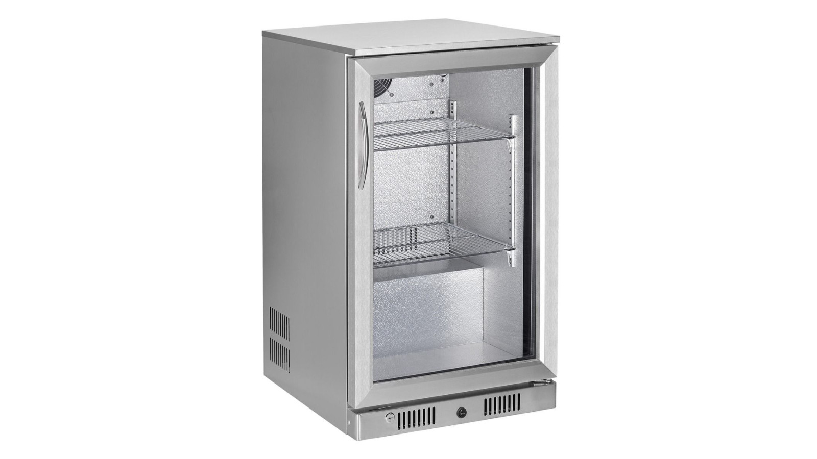 Sterling Pro Green SP1HC-STS Single Door Stainless Steel Bottle Cooler, 106 x 330ml Bottles