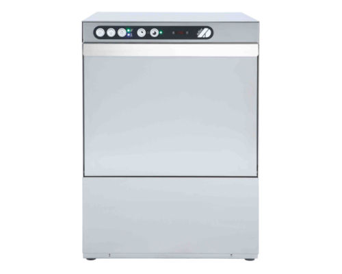 Adler AD50 500mm Basket Dishwasher with Gravity Drain & Chemical Pump, 18 Plates