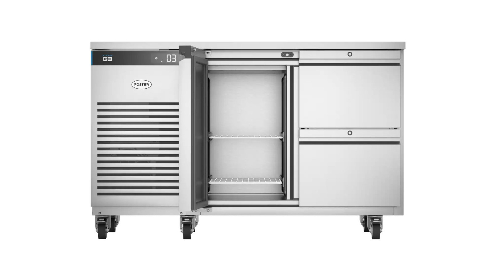 Foster EP1/2H/43-140 EcoPro G3 3 Door Refrigerated Counter, 280 Litres