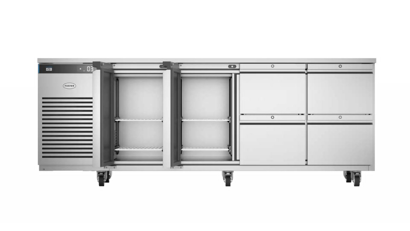 Foster EP1/4H/43-312 EcoPro G3 2 Door & 4 Drawer Refrigerated Counter, 585 Litres