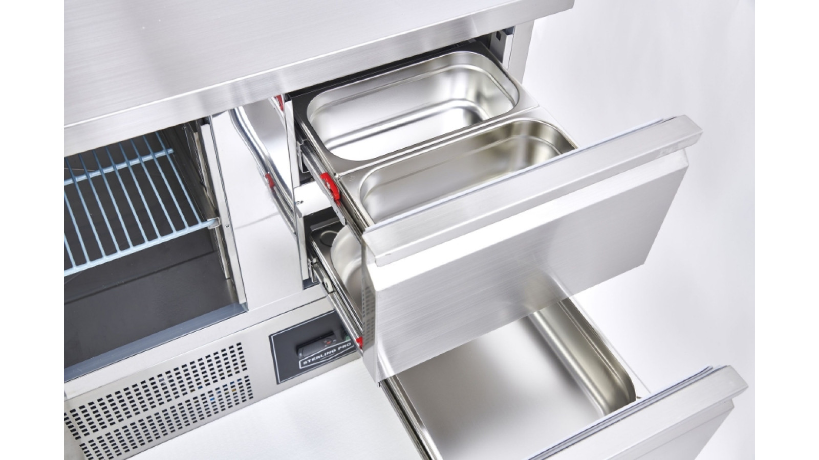 Sterling Pro Cobus SPU201-2D Undermounted Fridge Counter 2 Drawers 1 Door, 230 Litres